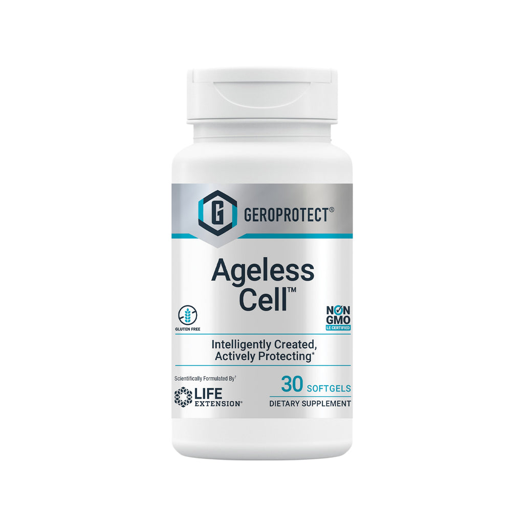 Geroprotect AgeLess Cell kosttillskott i flaska, 30 softgels