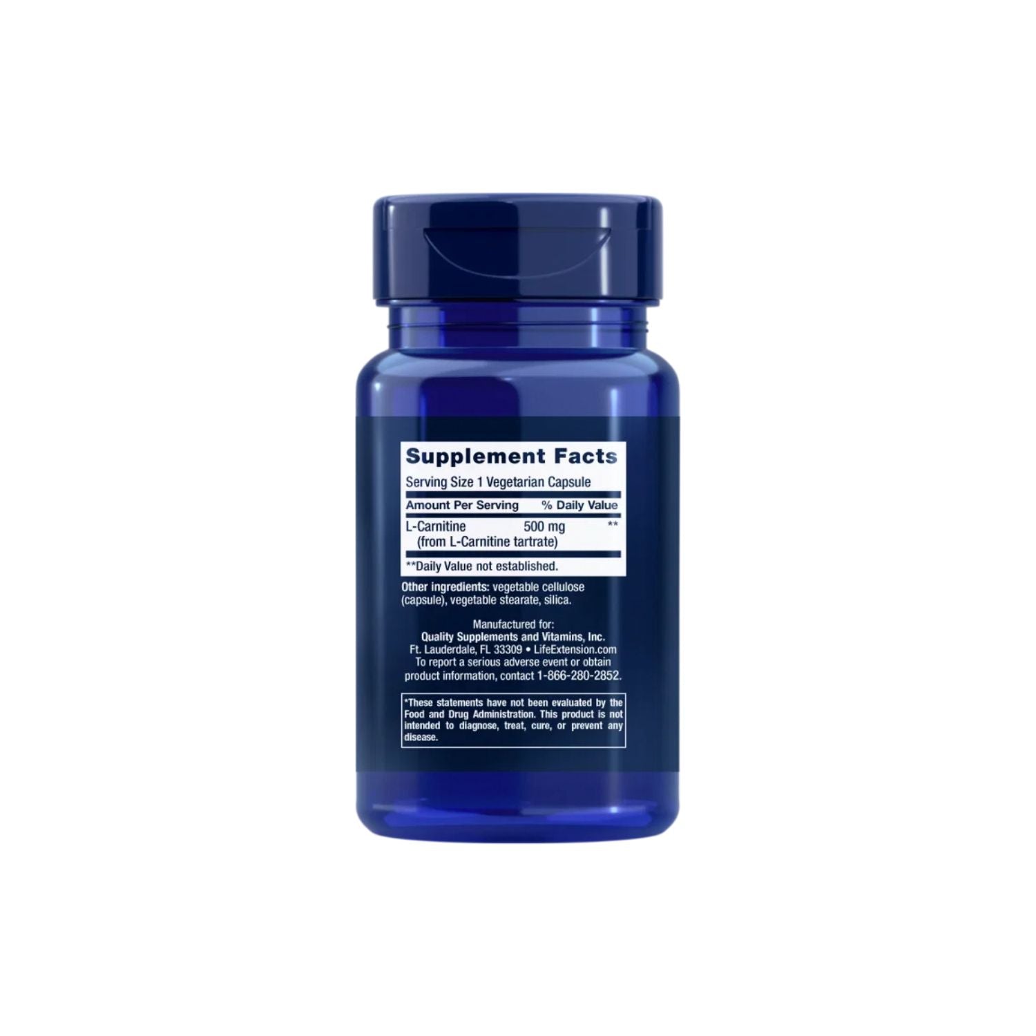Life Extension L-Carnitine 500mg 30 Kapslar