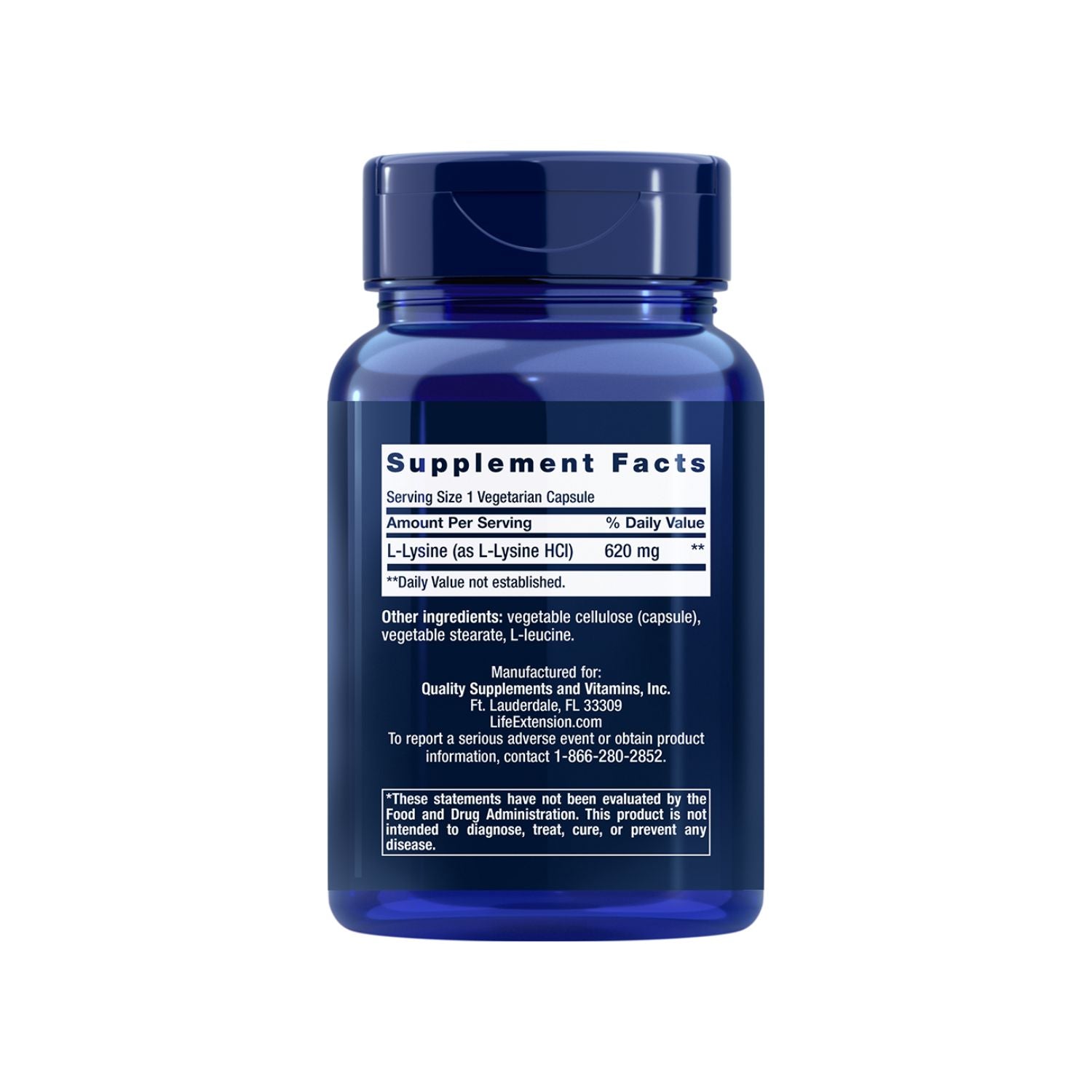 Life Extension L-Lysine 620 mg 100 Kapselit