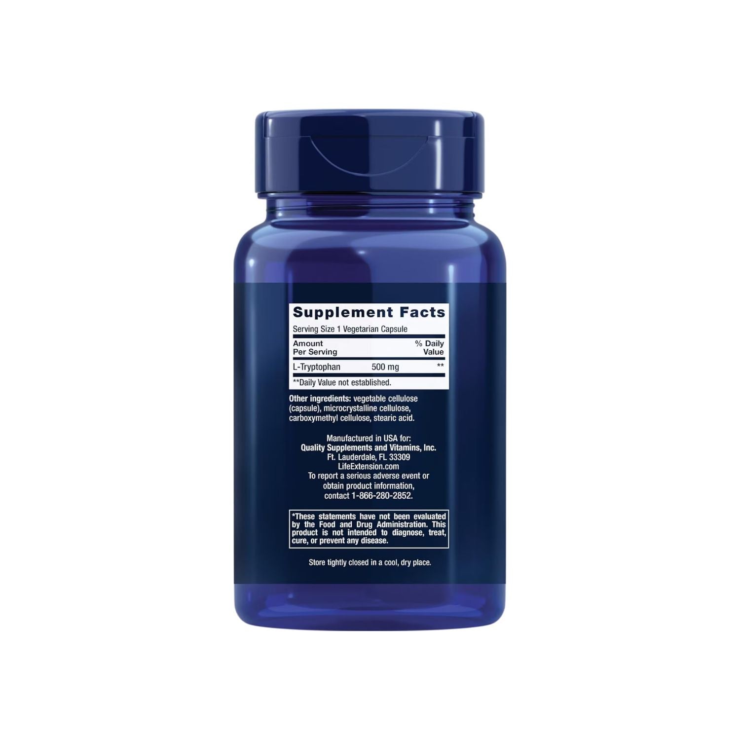 Life Extension L-Tryptophan 500 mg 90 kapslar