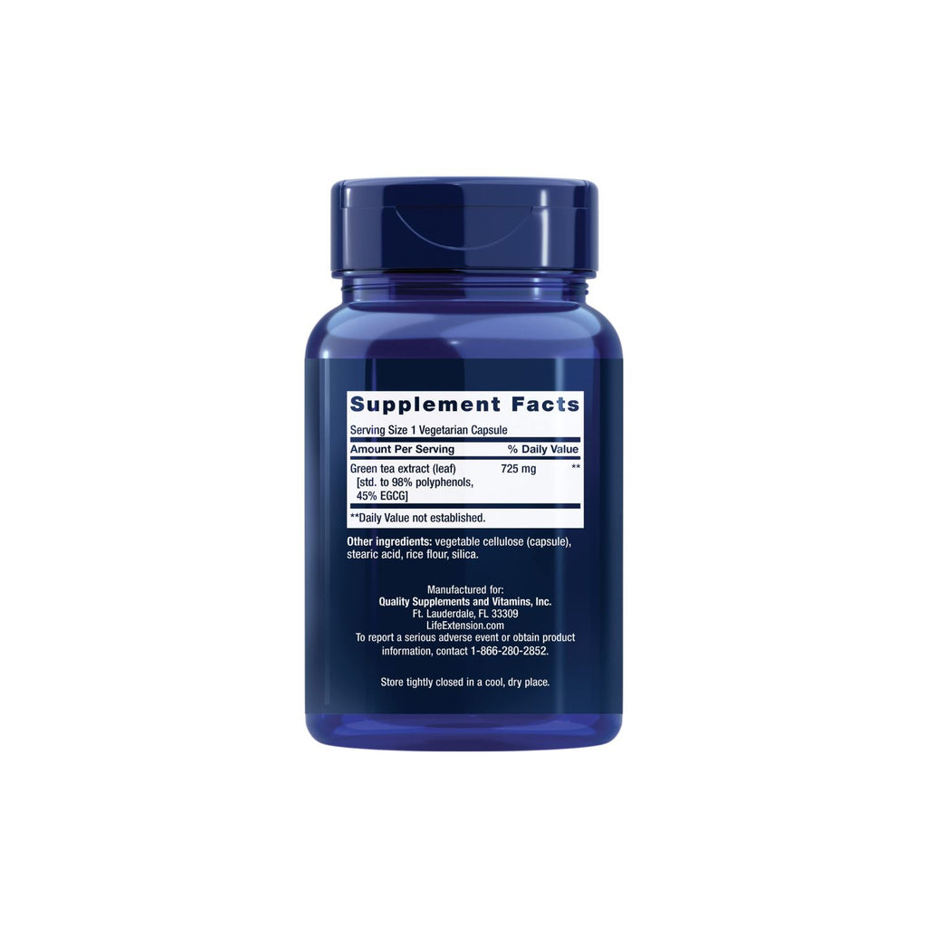 Life Extension Lightly Caffeinated Mega Green Tea Extract 100 Kapselit