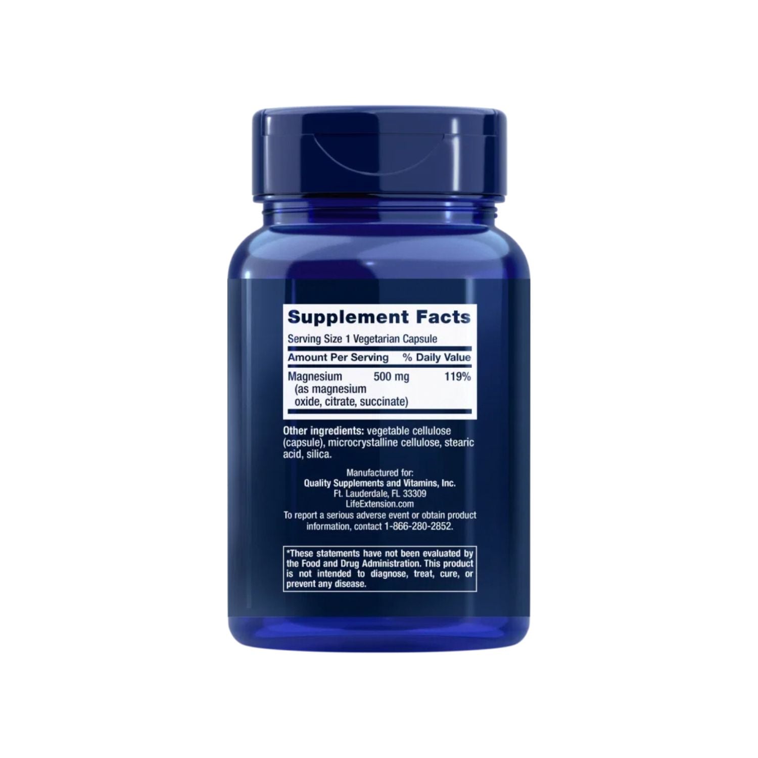 Life Extension Magnesium Caps 500 mg 100 Kapselit