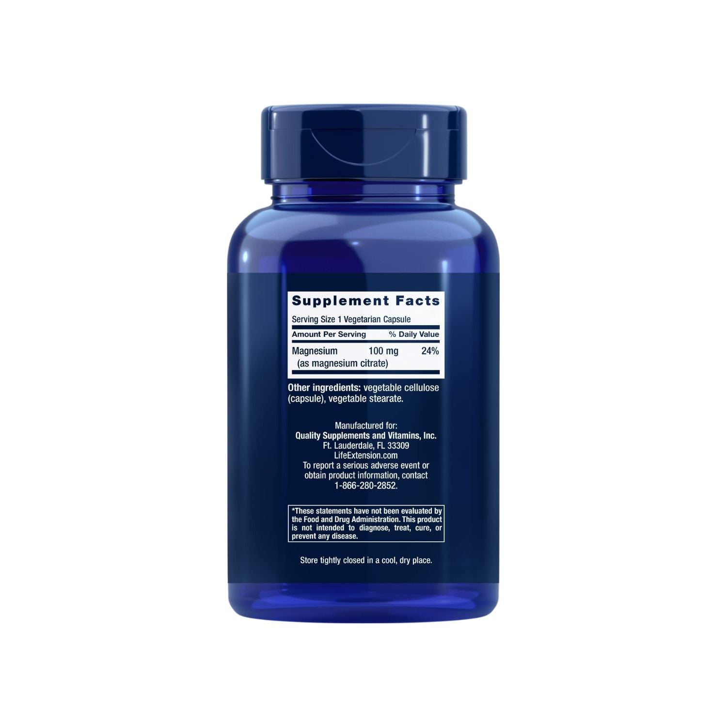 Life Extension Magnesium (Citrate) 100mg 100 Kapselit
