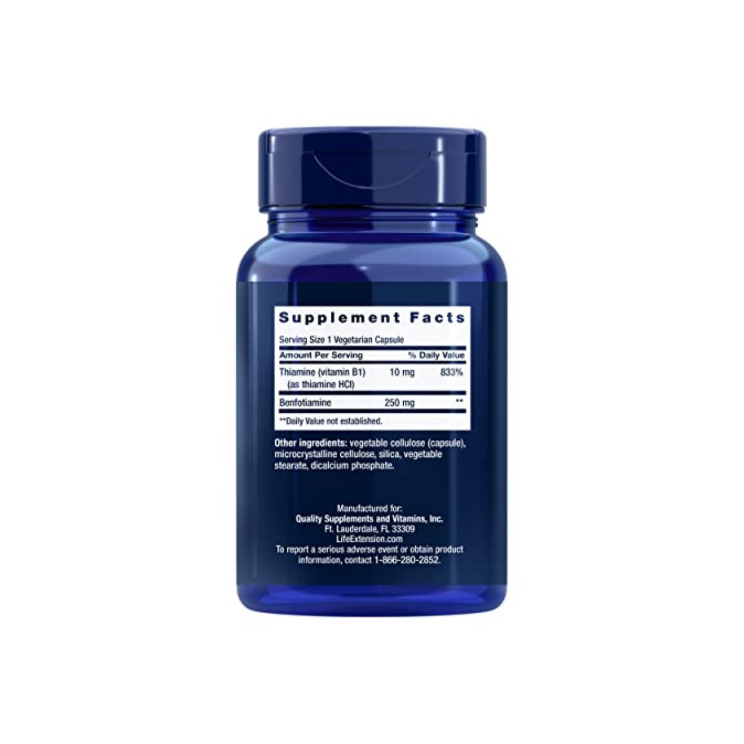Life Extension Mega Benfotiamine 250mg 120 Kapselit