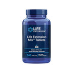 Life Extension tablettflaska med blå etikett och lock