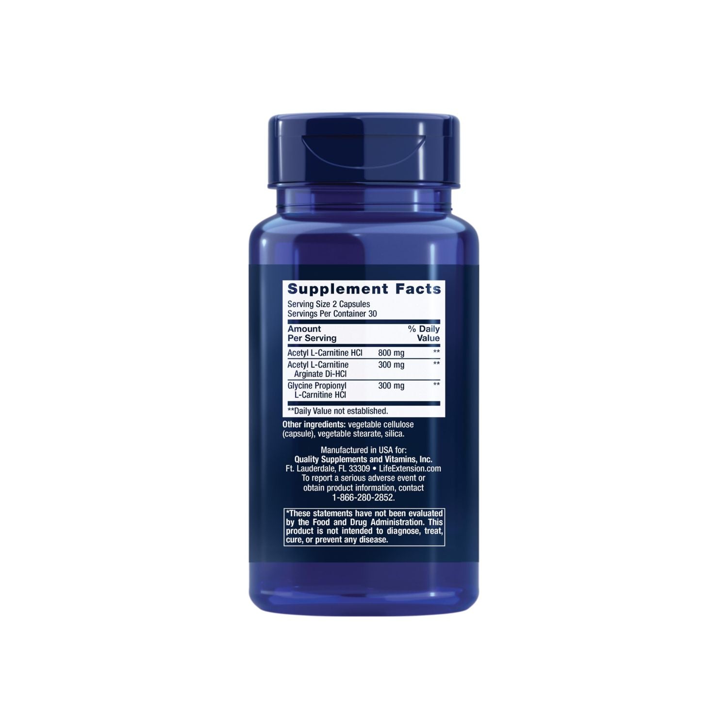 Life Extension Optimized Carnitine 60 Kapslar