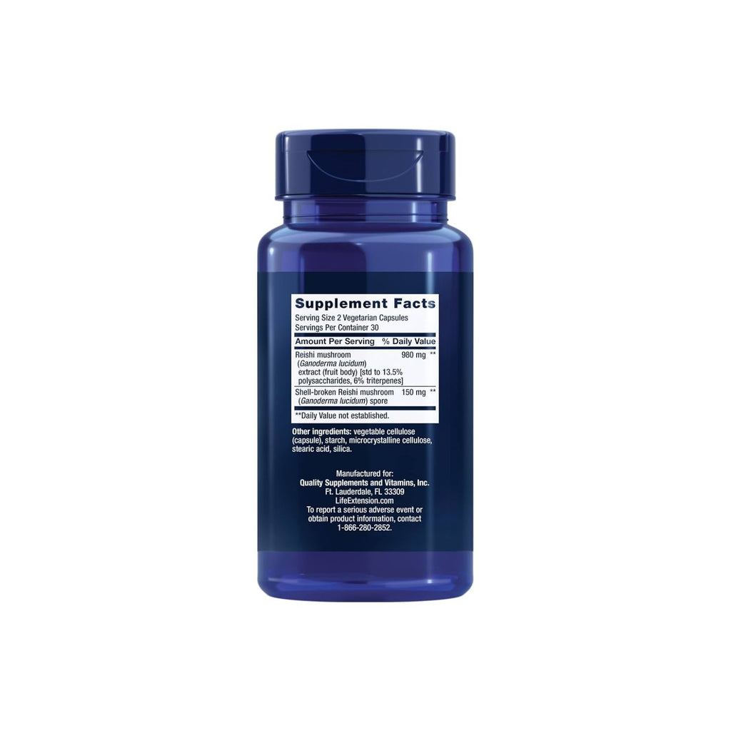 Life Extension Reishi Extract Mushroom Complex 60 Kapselit