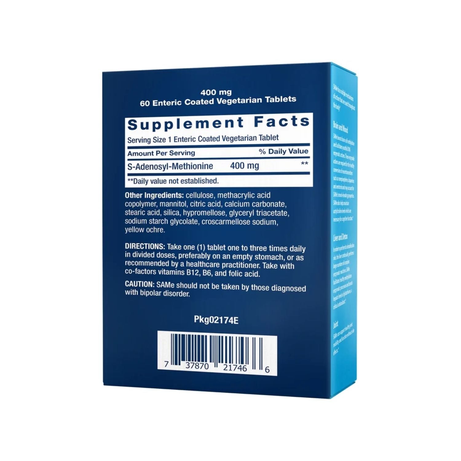 Life Extension SAMe S-Adenosyl-Methionine 60 tabletter