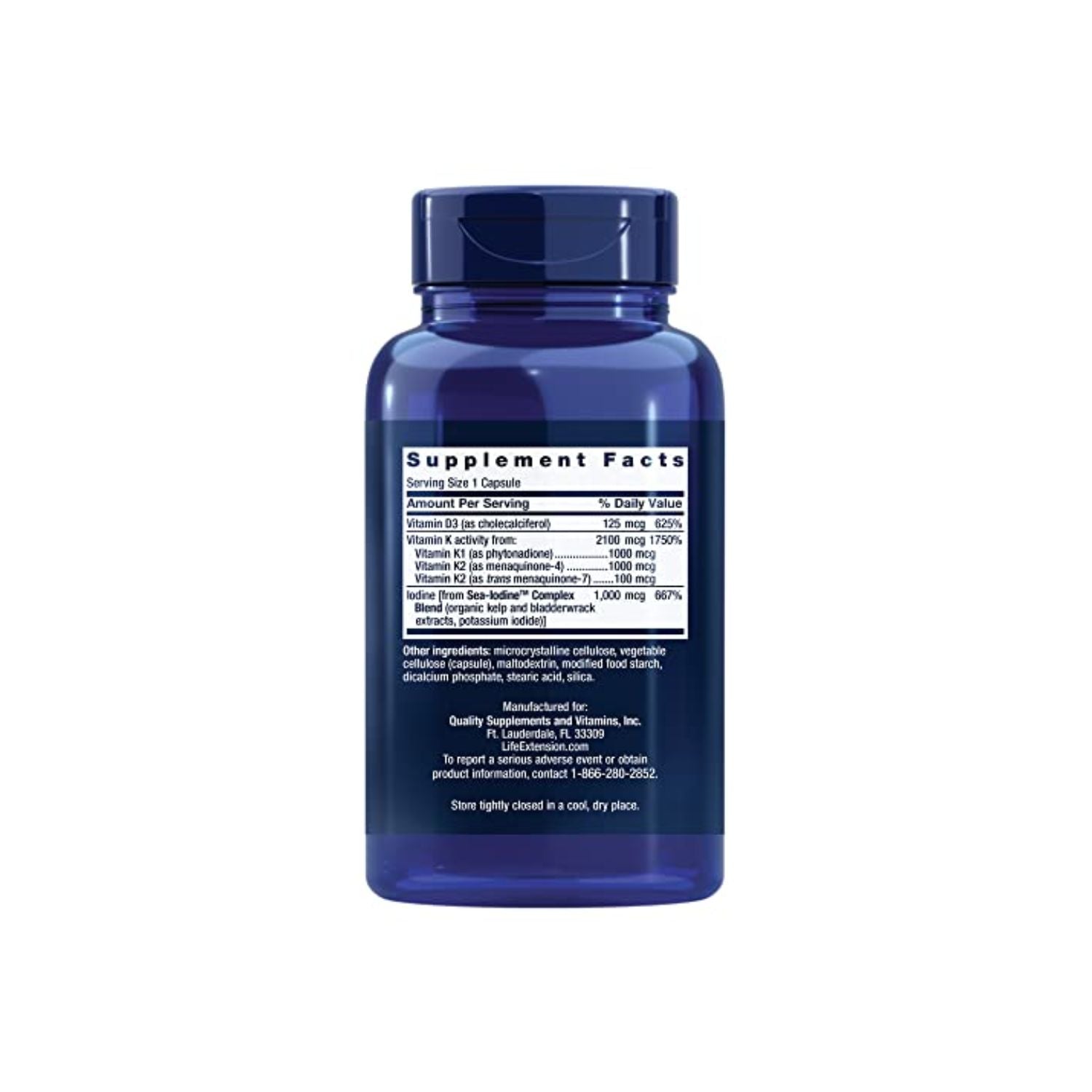 Life Extension Vitamin D & K Sea-Iodine 60 kapslar