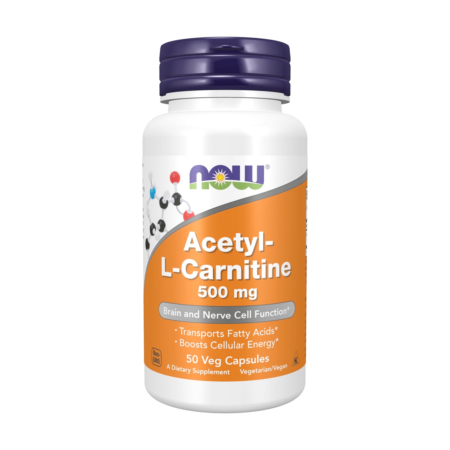 NOW Foods Acetyl-L-Carnitine 500 mg 50 Kapslar