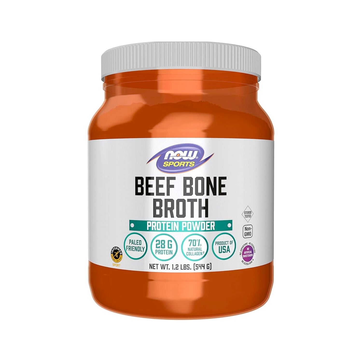 NOW Foods Bone Broth Beef Powder 544 g