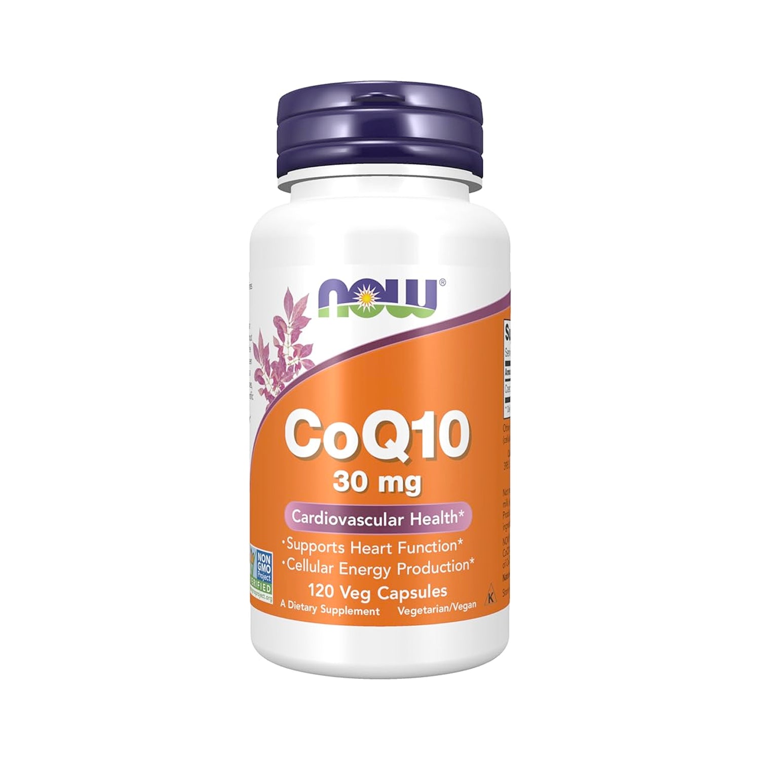 NOW Foods CoQ10 30 mg kosttillskott i burk, 120 vegetabiliska kapslar