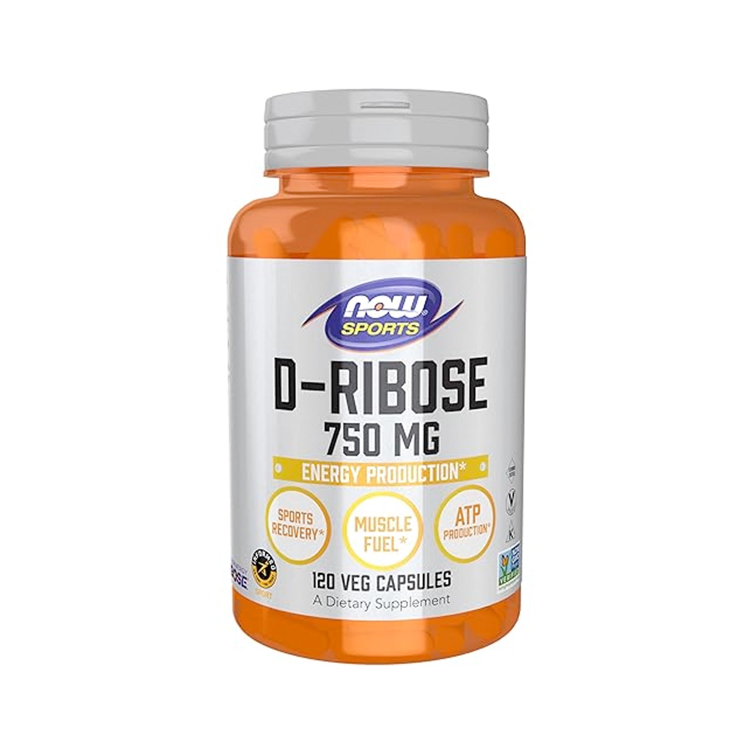 NOW Foods D-Ribose 750 mg 120 Kapslar