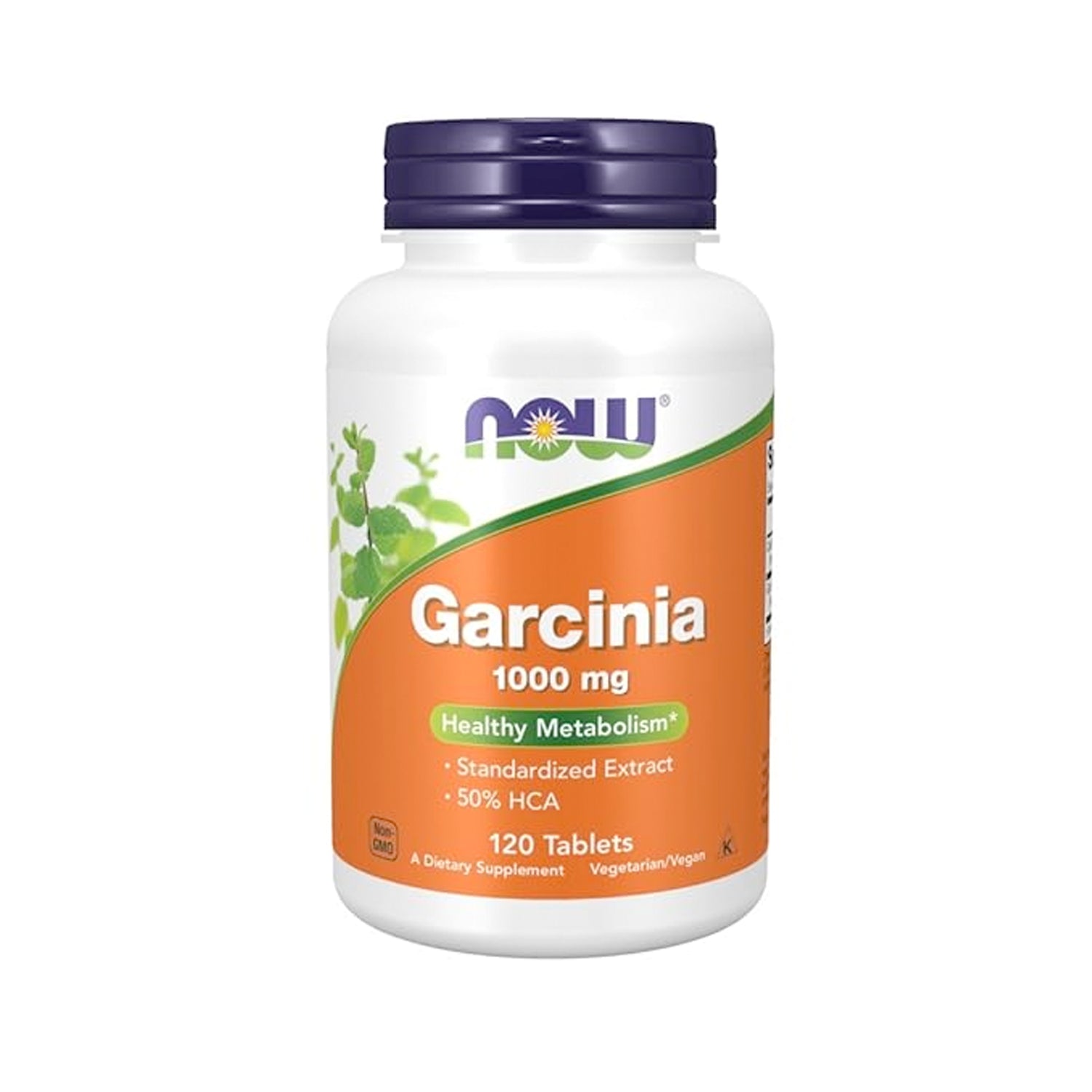 NOW Foods Garcinia kosttillskott i plastburk med lock, 120 tabletter