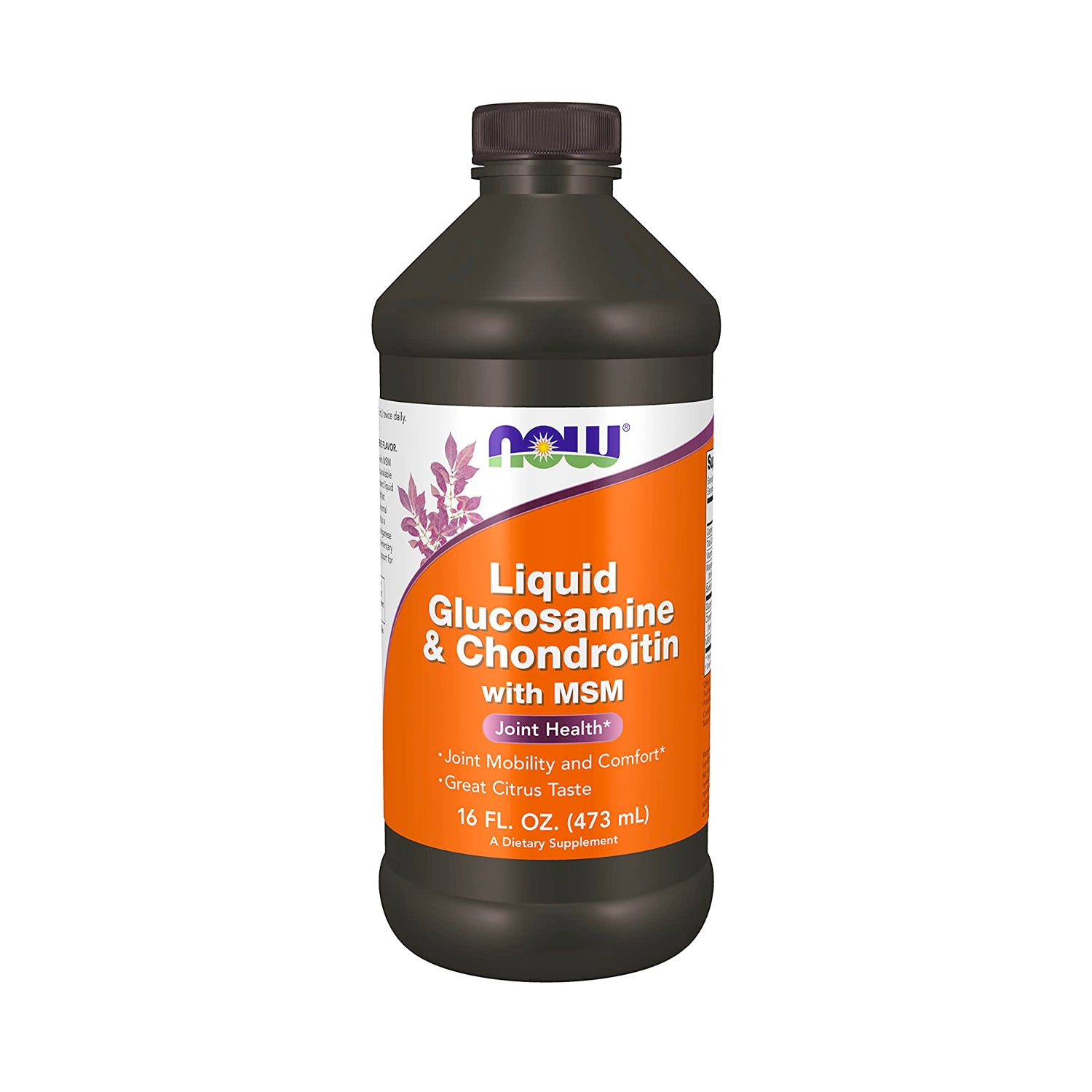 NOW Foods flytande glukosamin & kondroitin med MSM, flaska 473 ml