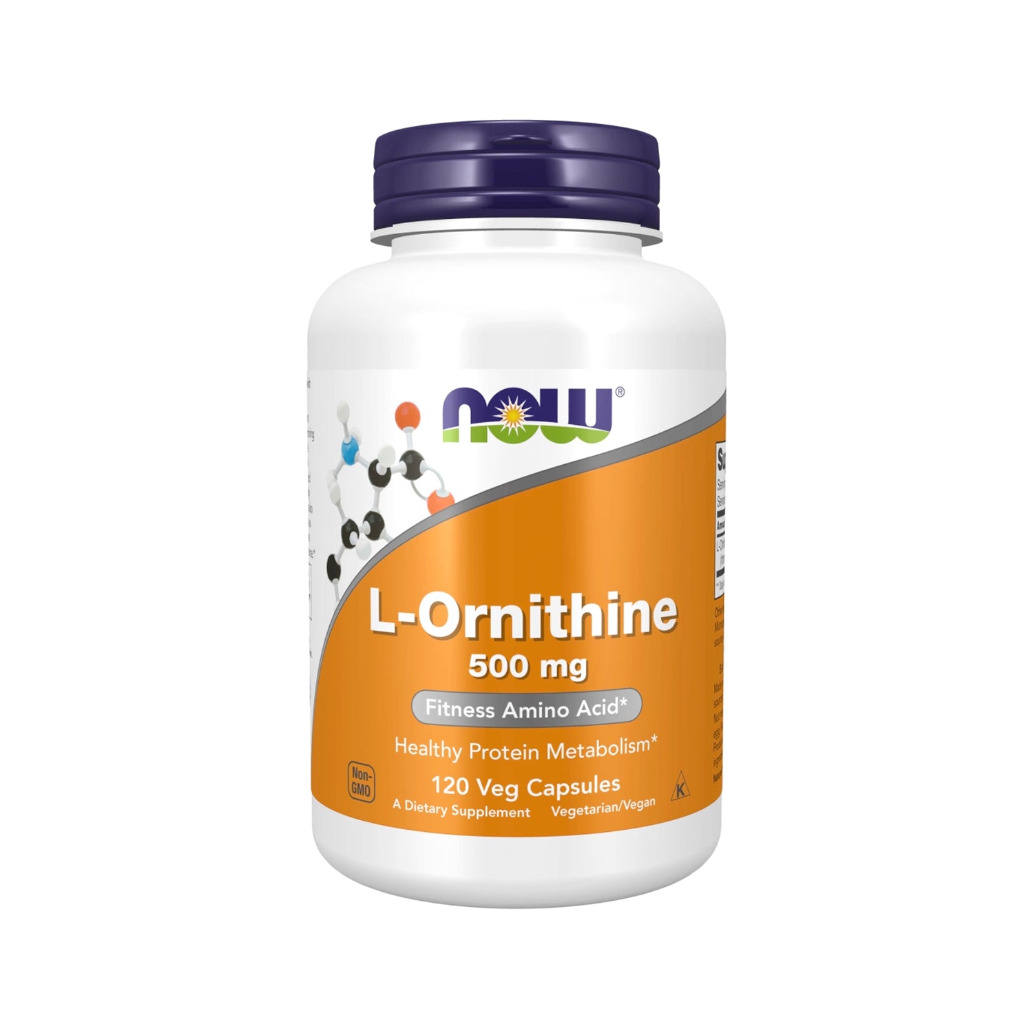 NOW Foods L-Ornithine 500 mg 120 kapslar