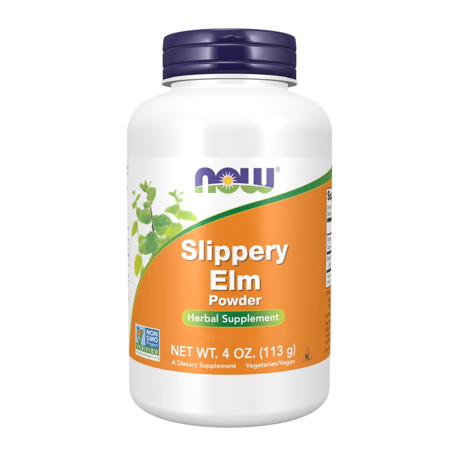 NOW Foods glidande alm-pulver i burk, 113 g