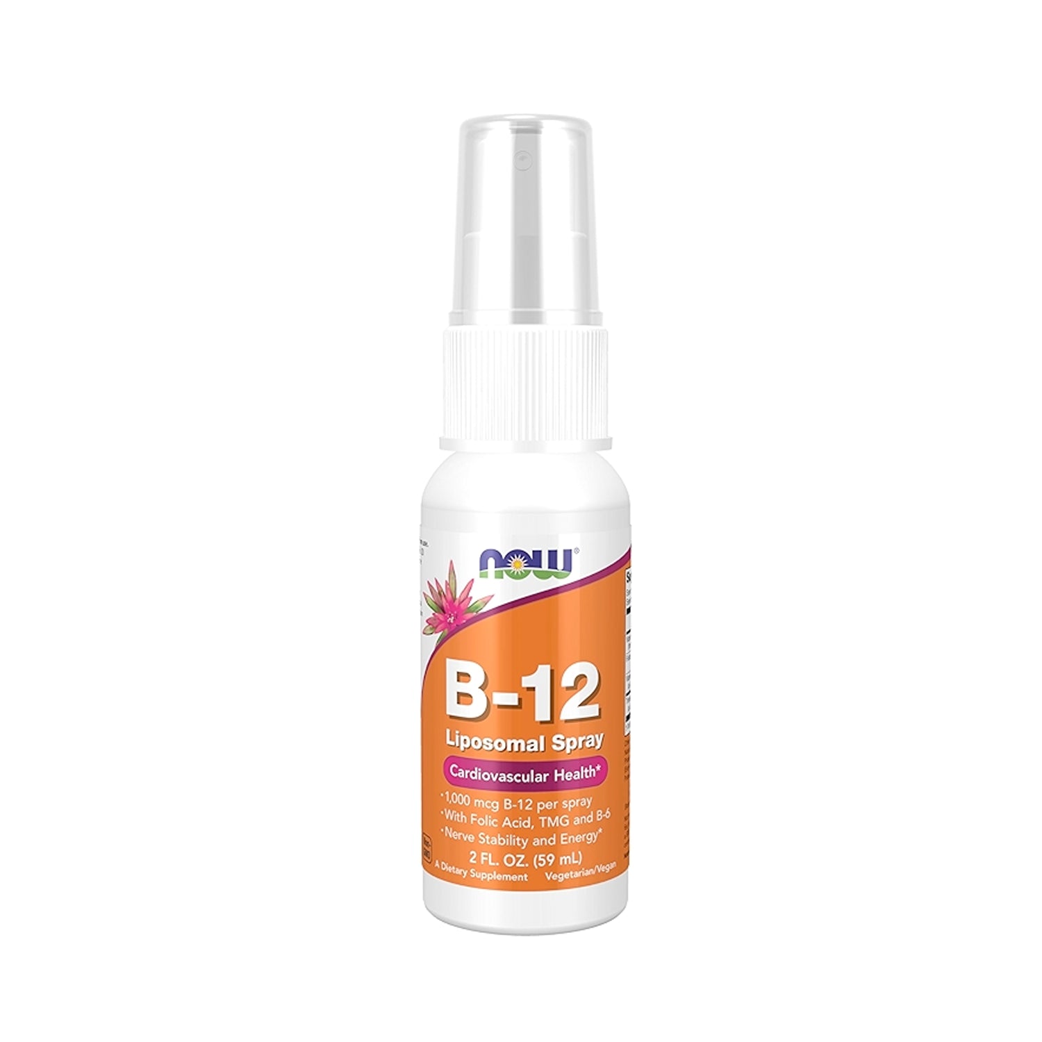NOW Foods B-12 liposomal spray 59 ml, liten flaska med spraymunstycke