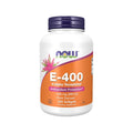 NOW Foods E-400 vitamin E-tillskott i plastburk med blått lock