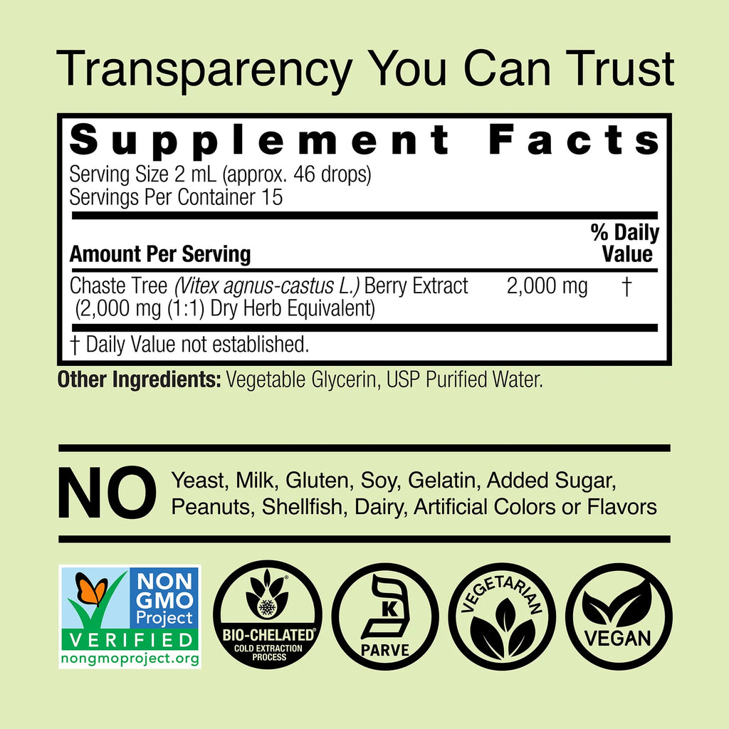 Nature's Answer Chasteberry Vitex Agnus Castus 2000 mg 30 ml