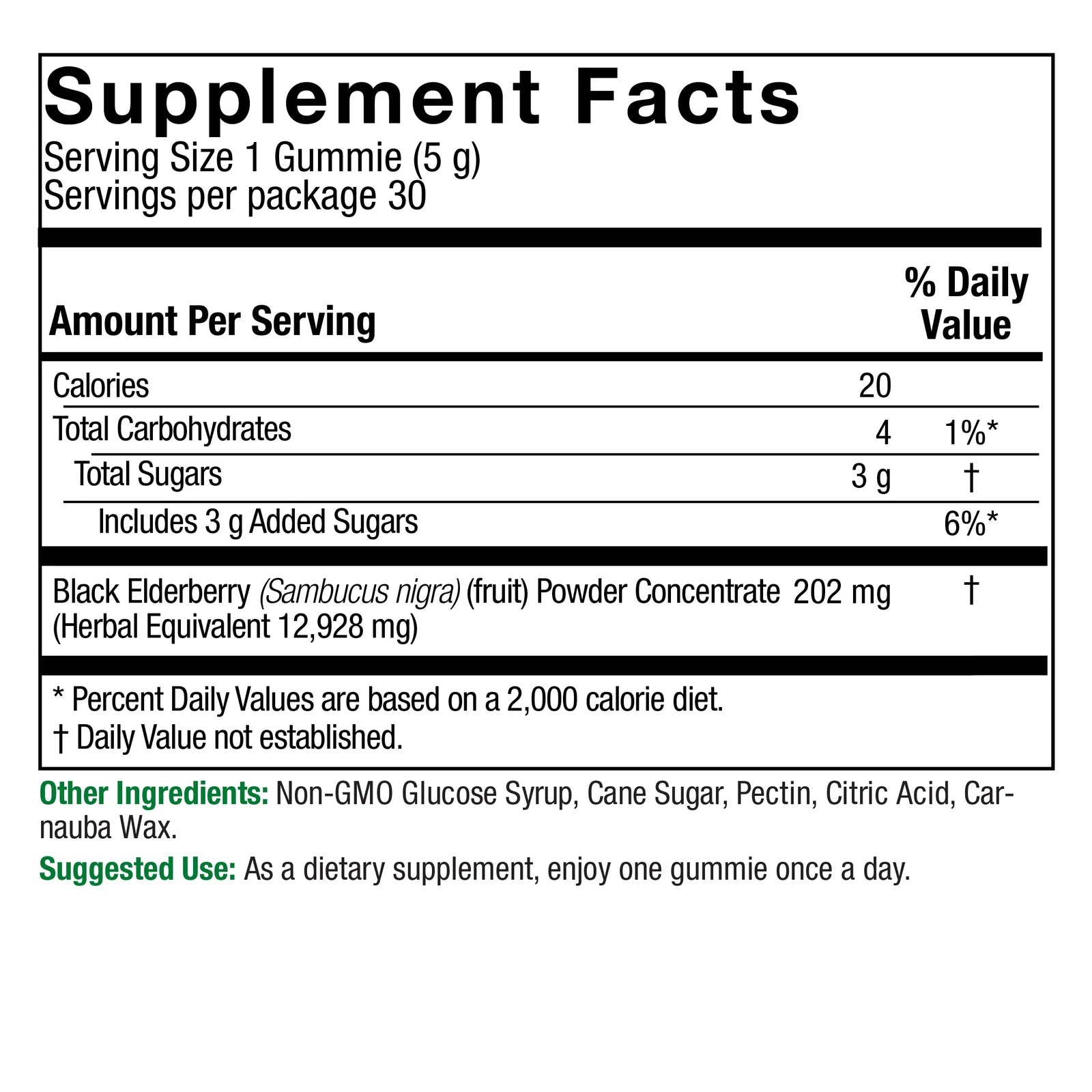 Nature's Answer Sambucus Mega Gummies 7X Strength 30 Vegan Gummies