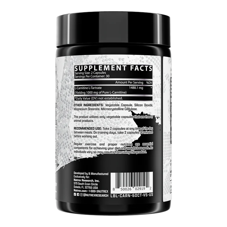 Nutrex Research L-Carnitine 120 Kapselit
