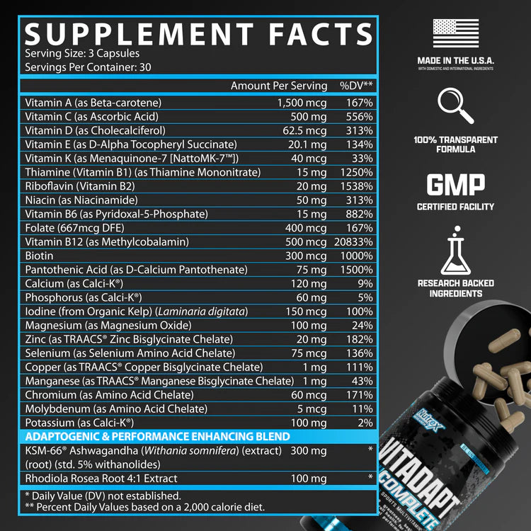 Nutrex Research Vitadapt Complete 90 Kapslar