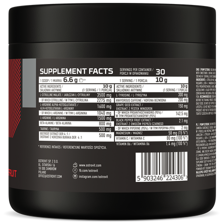 OstroVit Pump Extreme Pre-workout 300 g