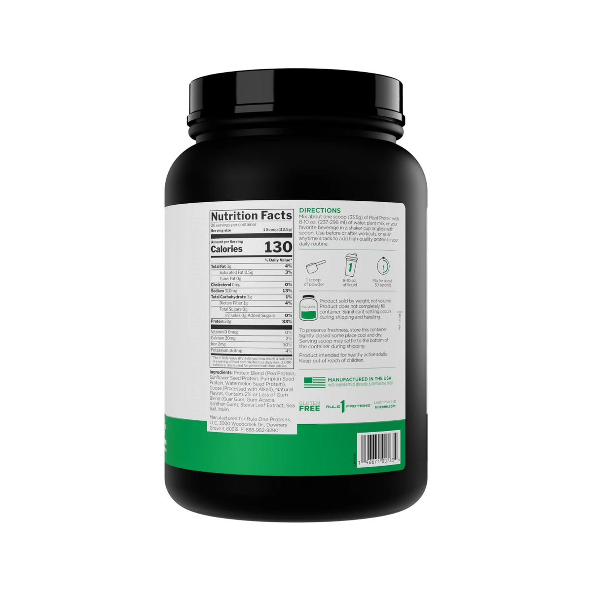Rule One Plant Protein 620 g
