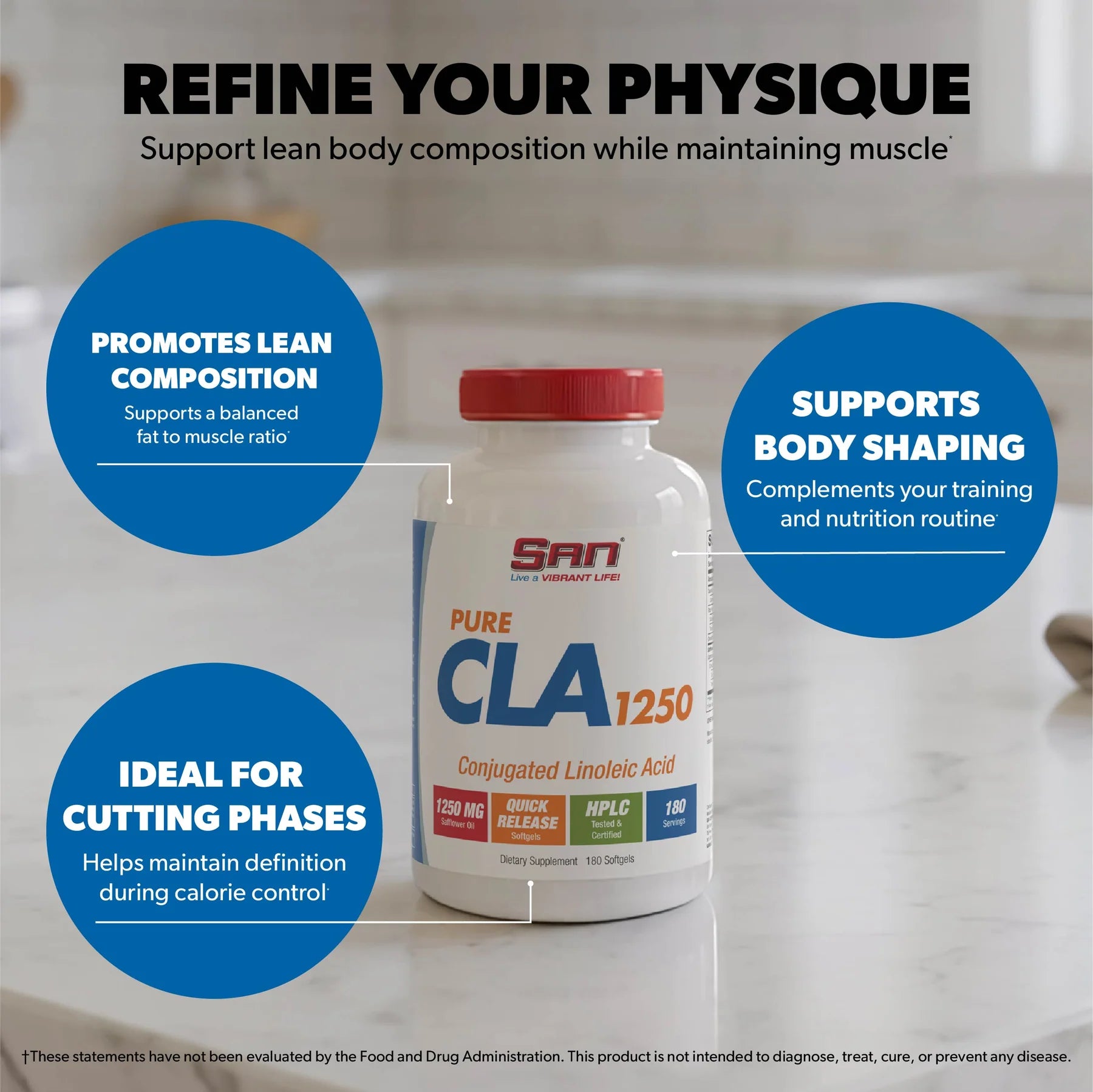 SAN Pure CLA 1250 180 Kapselit