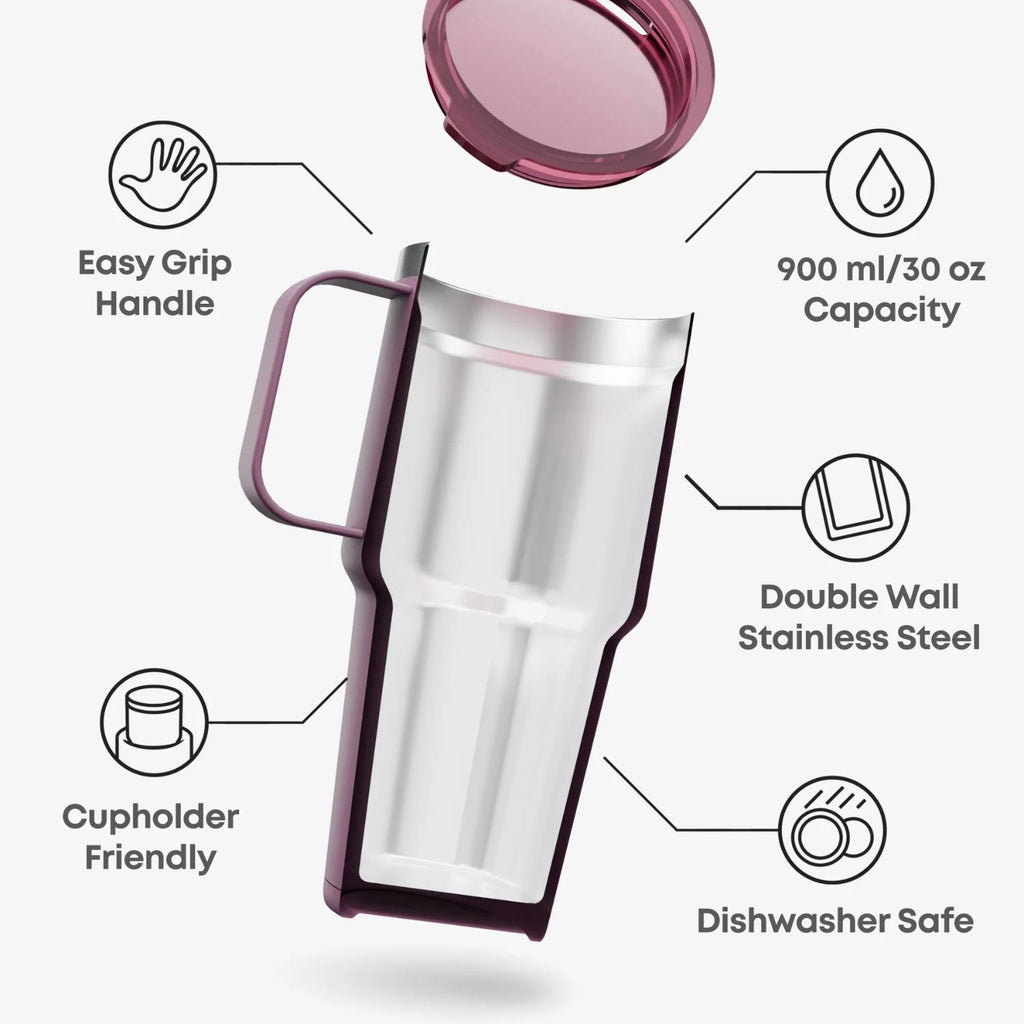 SmartShake Bohtal Insulated Nomad Tumbler Plum