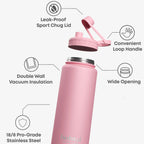 SmartShake Bohtal Insulated Sports Bottle Pink