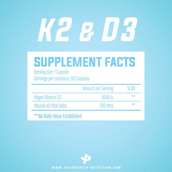 Trained by JP Vitamin D3 & K2 60 Kapselit