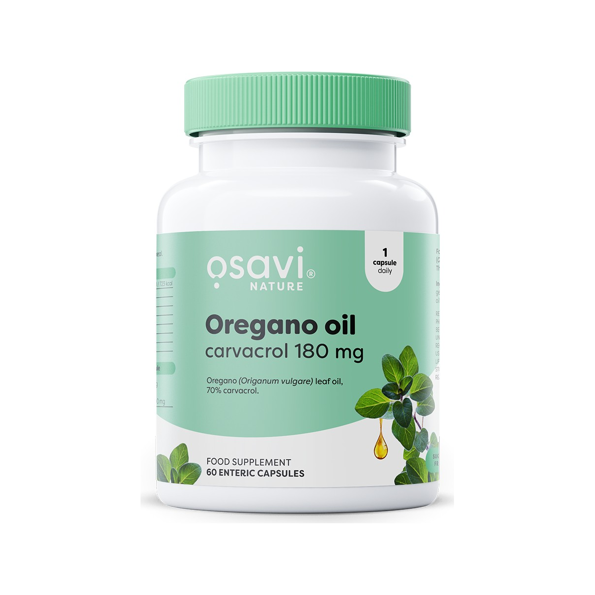Oregano Oil Carvacrol, 180mg - 60 enteric caps