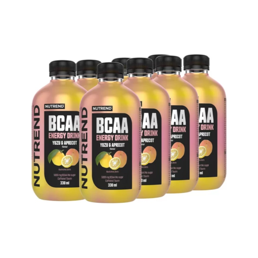 BCAA Energy Drink, Yuzu & Apricot - 8 x 330 ml.