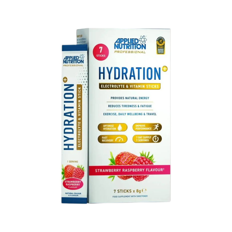 Hydration + Electrolyte & Vitamin Powder Stick Packs, Strawberry Raspberry - 7 x 8g