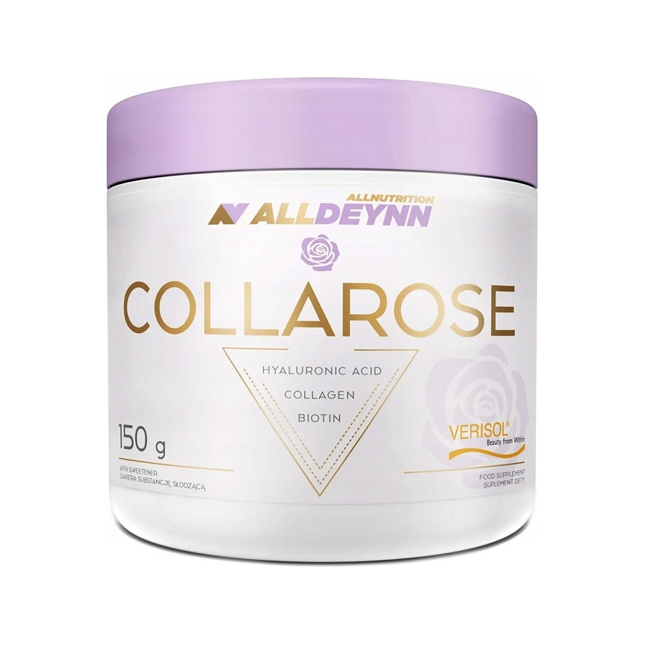 Allnutrition AllDeynn CollaRose burk 150 g, vit med lila lock