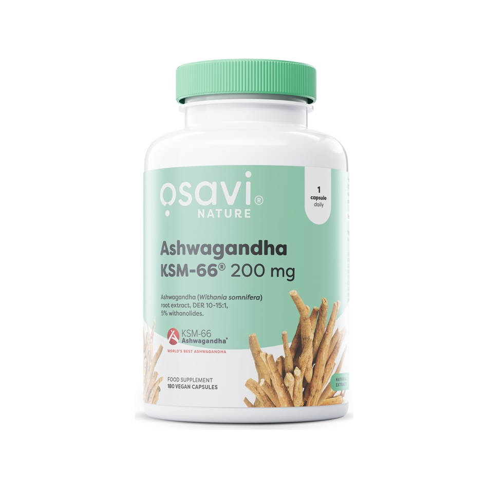 Ashwagandha KSM-66, 200mg - 180 vegan caps