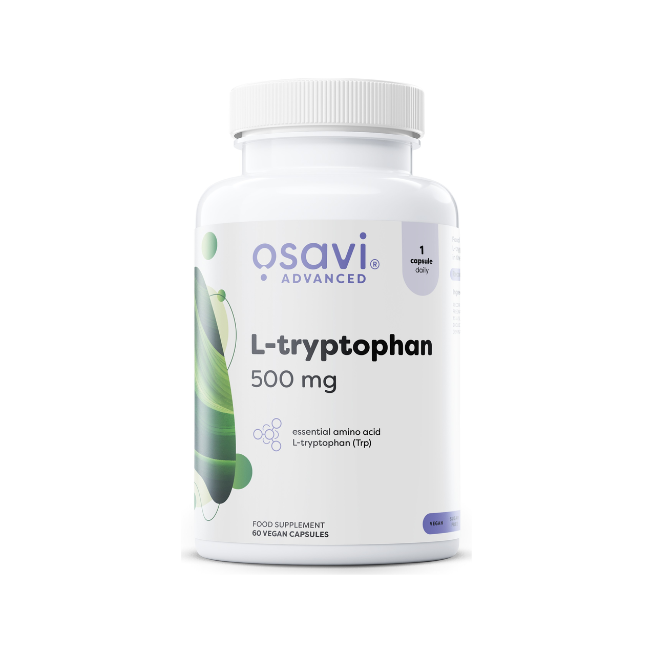 L-tryptophan, 500mg - 60 vegan caps