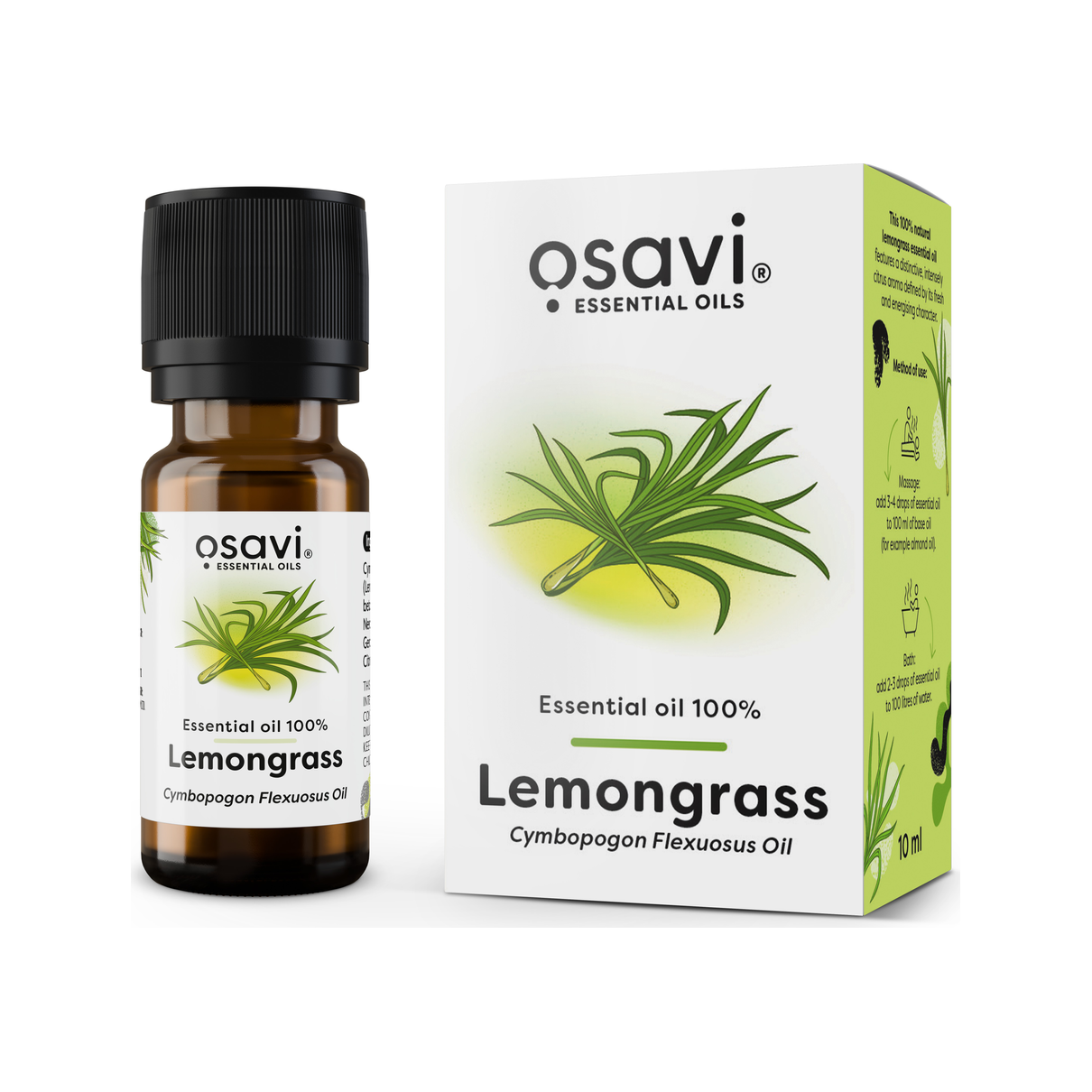 Essential Oil 100%, Lemongrass - 10 ml.