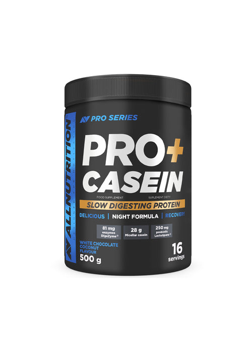 Kaseinproteinburk Pro+ från Allnutrition, 16 portioner, 500 g