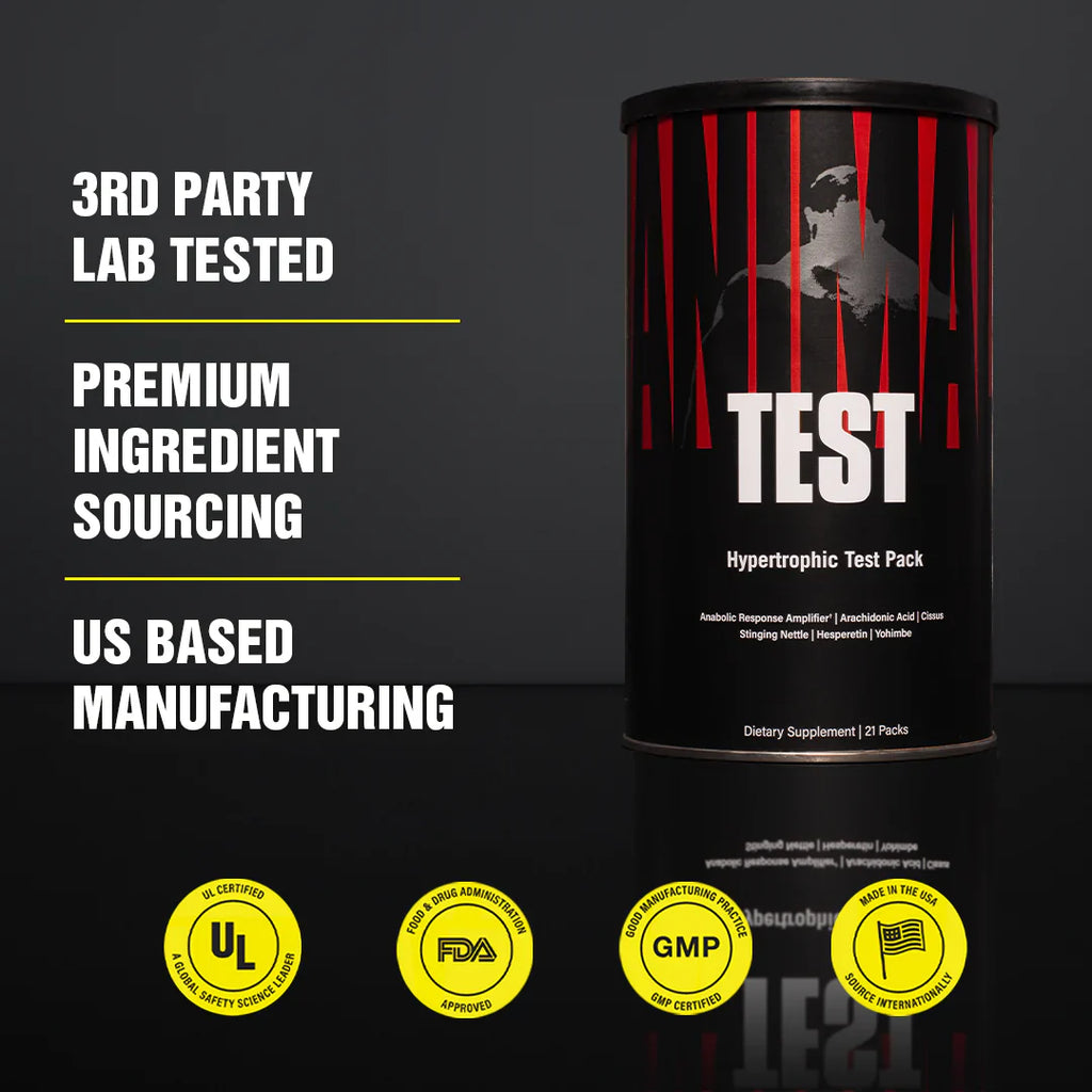 Universal Nutrition Animal Test 21 Packs Fördelar