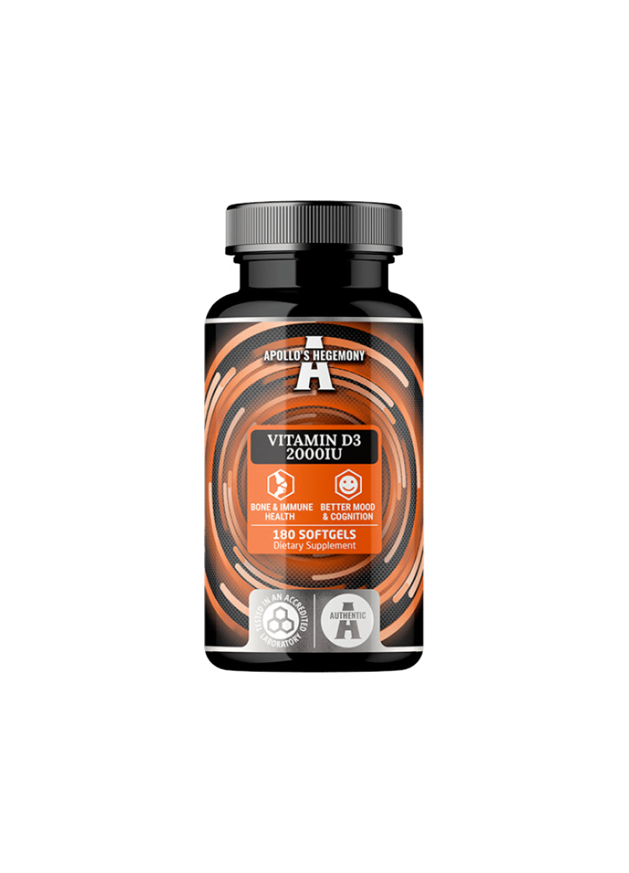 Apollo's Hegemony Vitamin D3 2000IU 180 Kapslar Framsida
