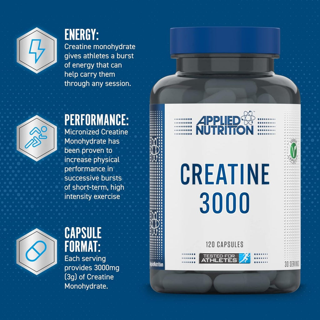 Applied Nutrition Creatine 3000 120 Kapslar fördelar