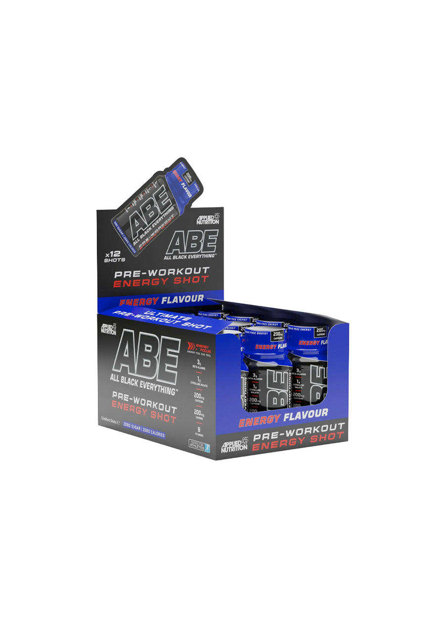 Applied Nutrition ABE Shot 12 x 60 ml, energy-smak i blå kartong