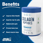 Collagen Peptides 300 g-burk med fördelar och oparfymerad märkning (Applied Nutrition)
