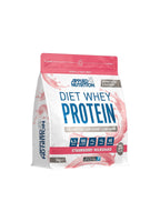Diet Whey proteinpulver 1 kg, jordgubbsmilkshake-förpackning