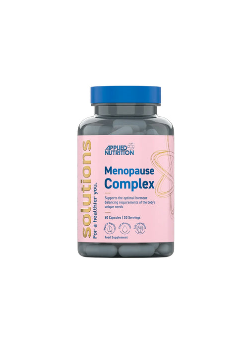 Applied Nutrition Menopause Complex kosttillskott i kapselflaska med blått lock