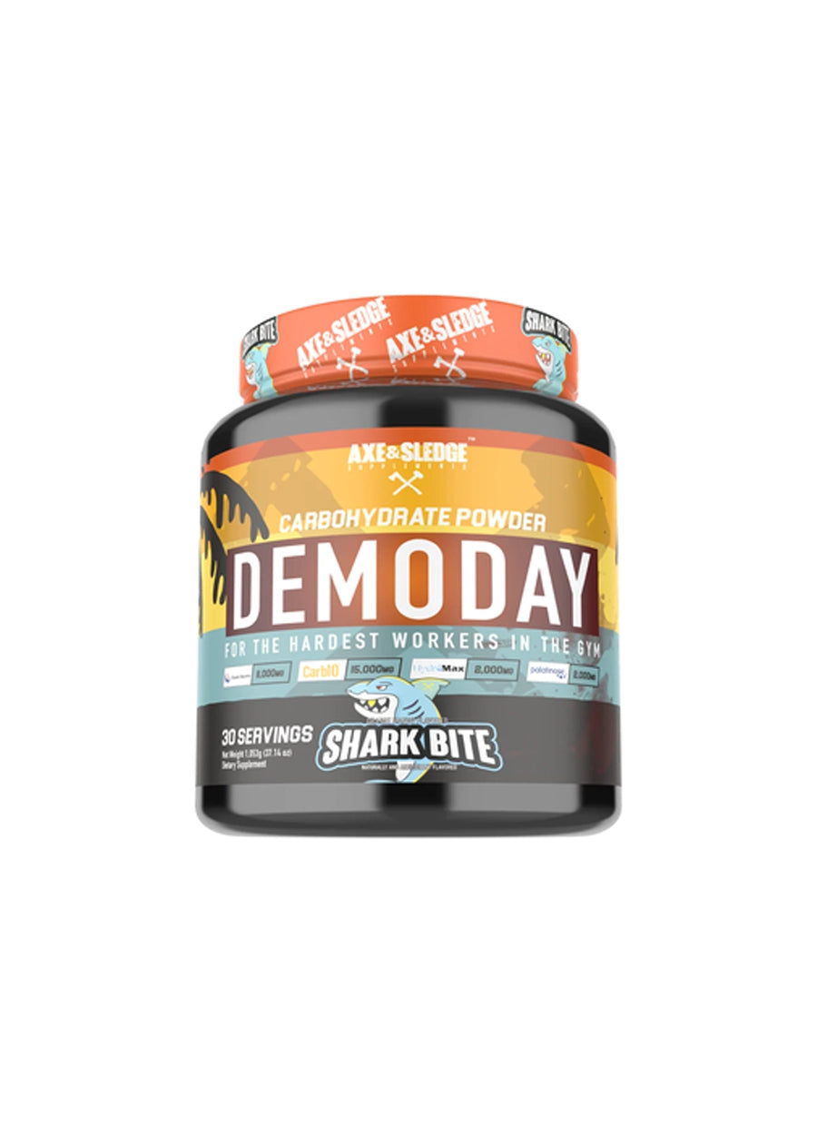 Axe & Sledge Demoday Carbohydrate Powder 990g Shark Bite framsida