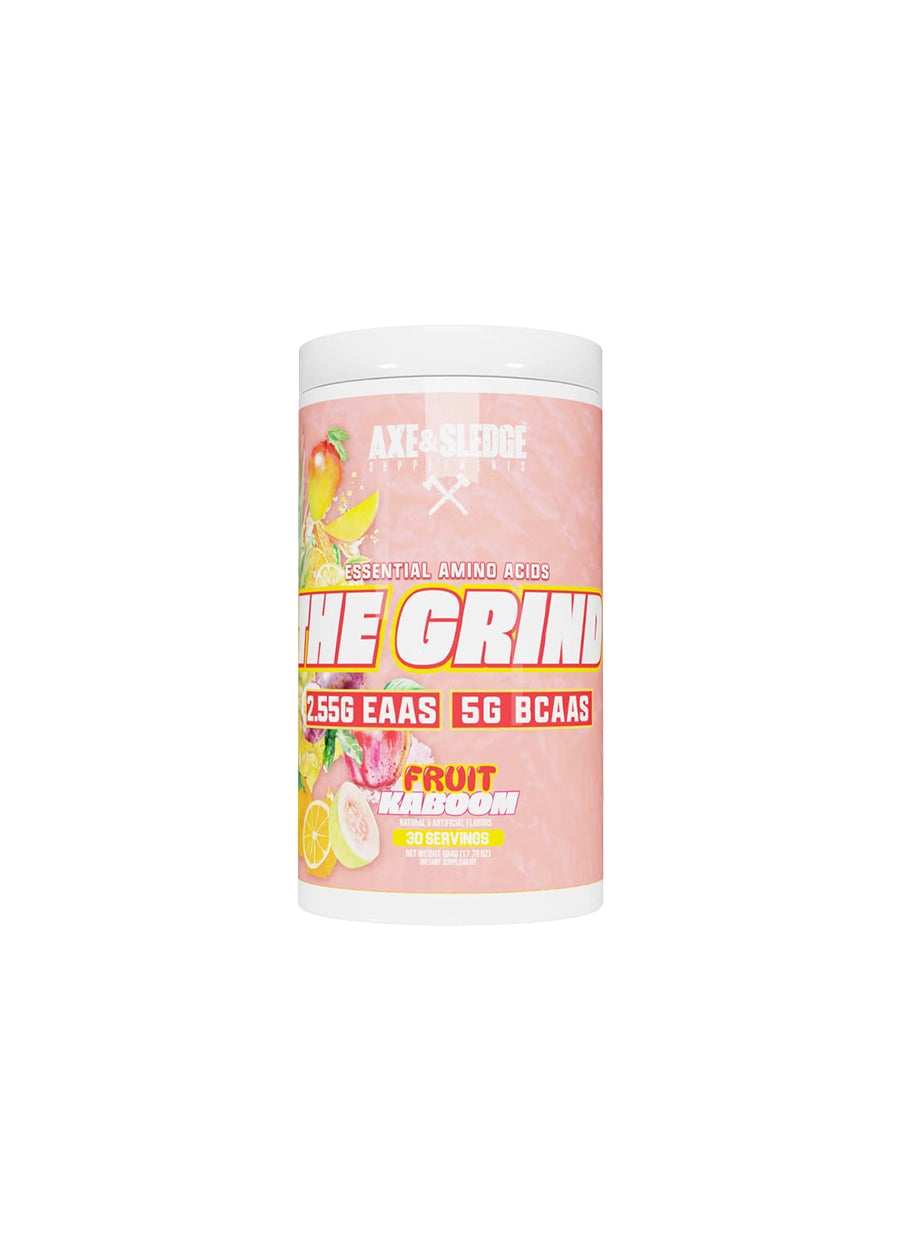 Kosttillskott i burk Axe & Sledge The Grind Fruit Kaboom, EAA+BCAA, 501 g